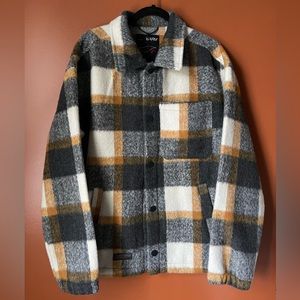 Men Plaid Coat. US L
